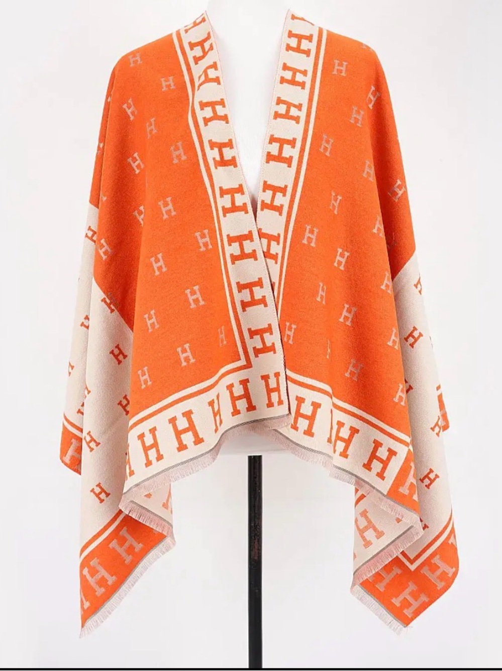 Fashion Scarf Wrap - Pink and Beige Patterned Styles - Picture 10 of 16